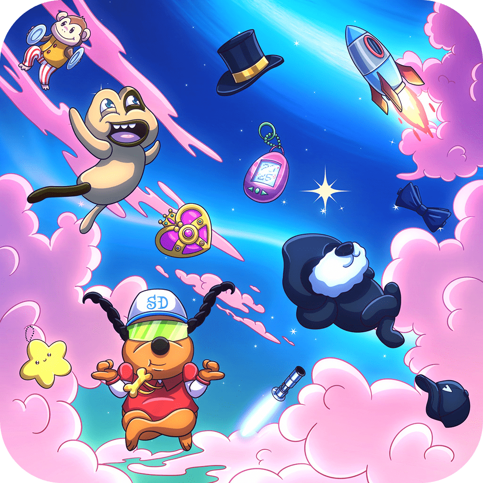 Adventure characters sticker